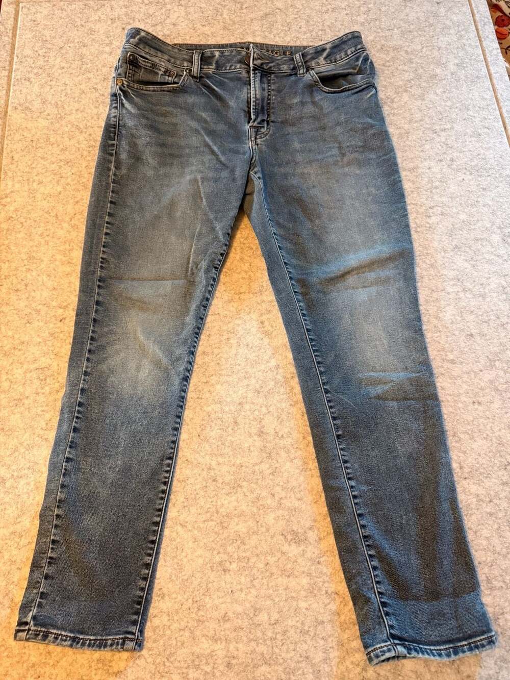 American Eagle Ne(x)t Level Flex Skinny Blue Jeans Size 33x30